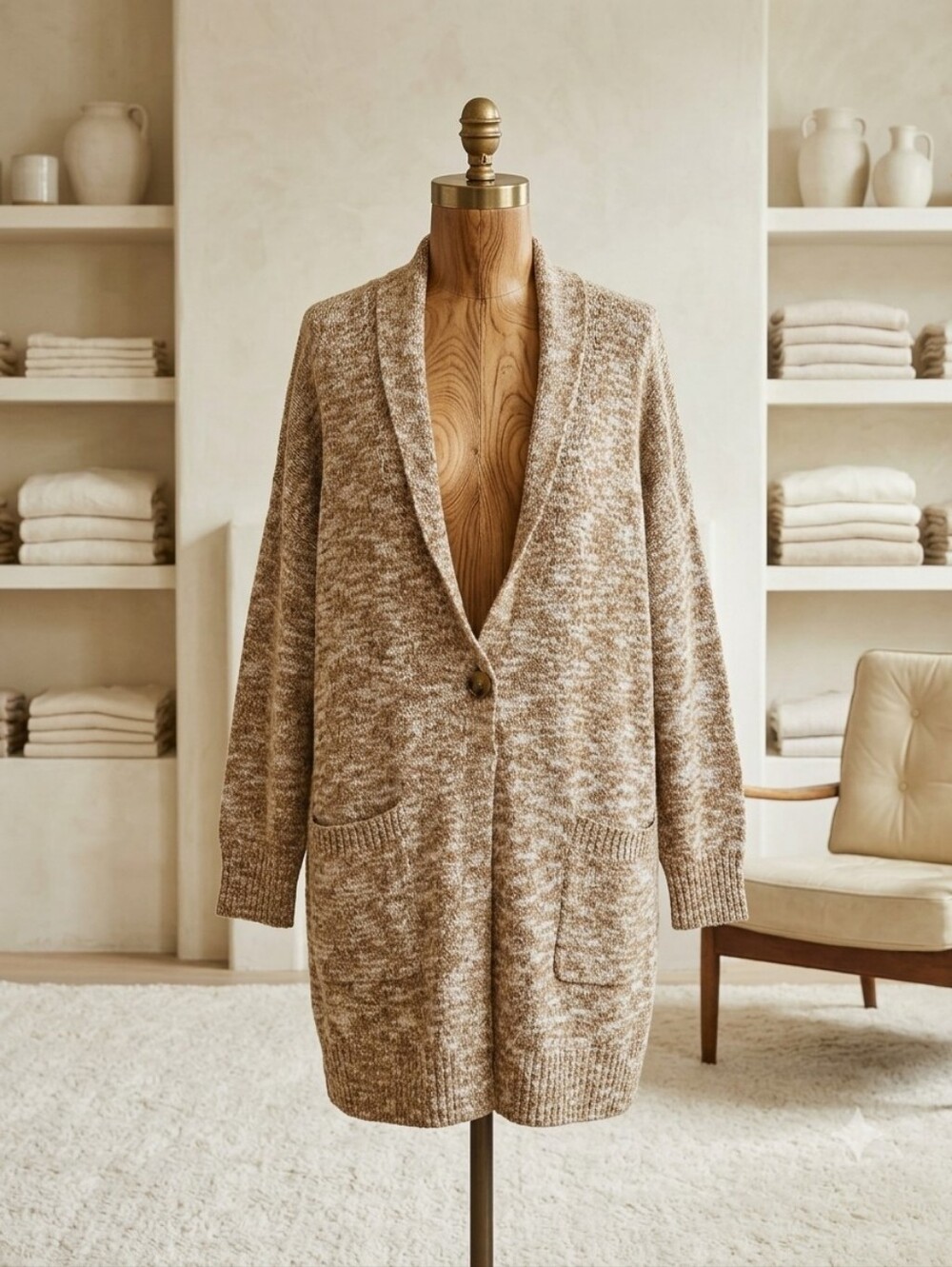 NWT Women's Long one button Cardigan with Pockets Size 3X
